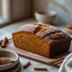 Close-up of Martha Stewart-Inspired Pumpkin Bread Loaf showing its texture