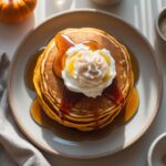 Martha Stewart-Inspired Pumpkin Pancakes ready to serve