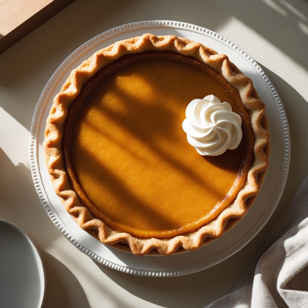 Martha Stewart-Inspired Pumpkin Pie ready to serve
