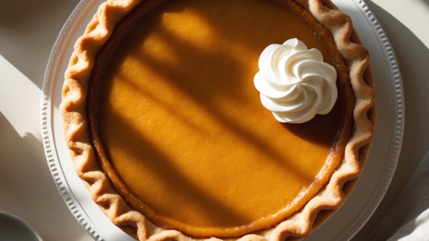Martha Stewart-Inspired Pumpkin Pie ready to serve