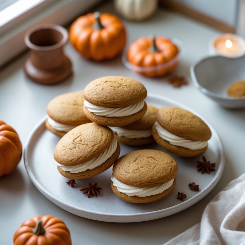 Martha Stewart-Inspired Pumpkin Whoopie Pies ready to serve