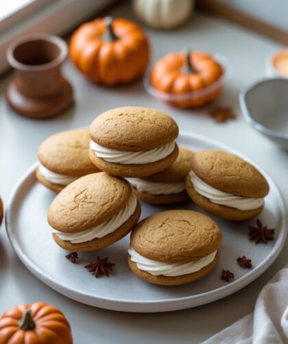 Martha Stewart-Inspired Pumpkin Whoopie Pies ready to serve