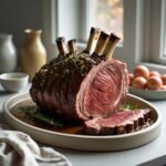 Close-up of Martha Stewart-Inspired Rib Roast showing its texture