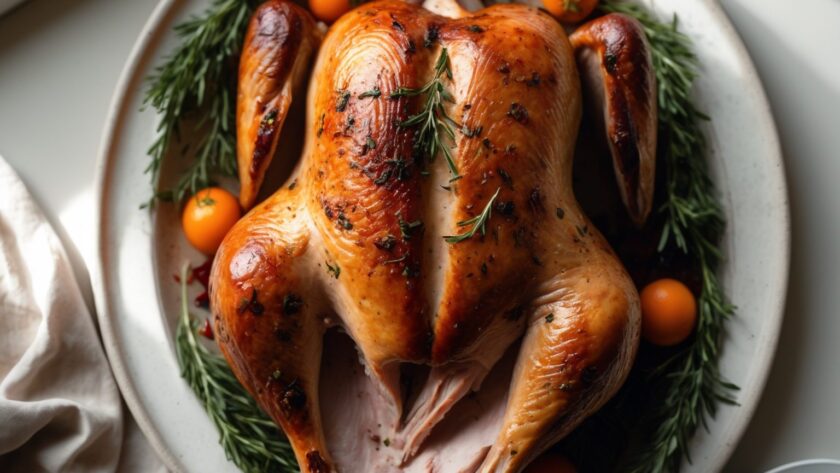 Martha Stewart-Inspired Roasted Turkey Breast ready to serve