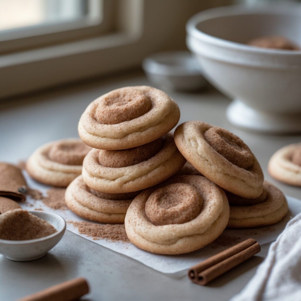 Close-up of Martha Stewart-Inspired Snickerdoodles showing its texture