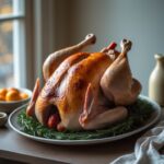 Close-up of Martha Stewart-Inspired Spatchcock Turkey showing its texture
