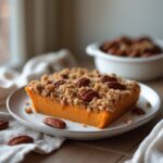 Close-up of Martha Stewart-Inspired Sweet Potato Casserole showing its texture