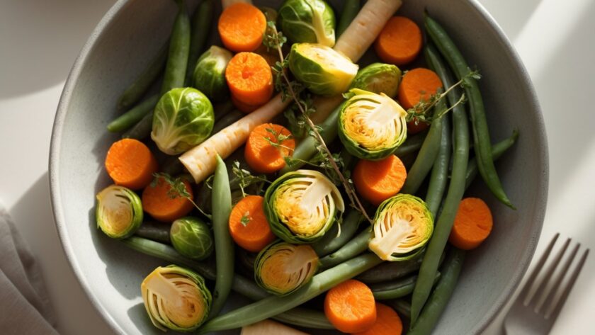 Martha Stewart-Inspired Thanksgiving Vegetables ready to serve