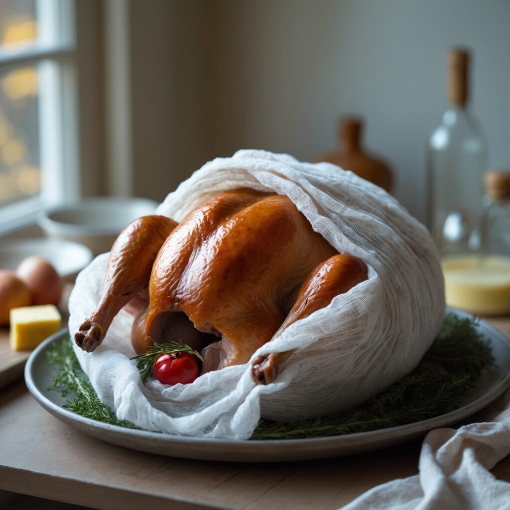 Close-up of Martha Stewart-Inspired Turkey Cheesecloth showing its texture