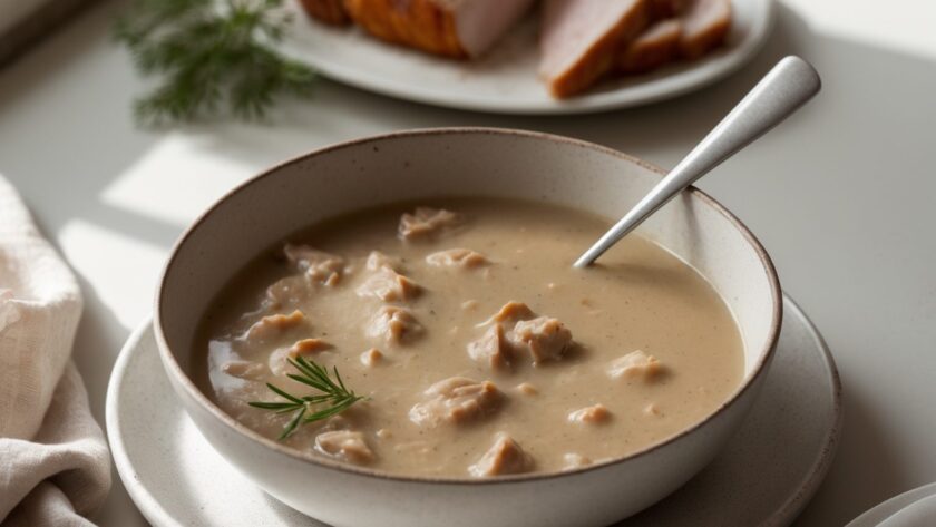 Martha Stewart-Inspired Turkey Gravy ready to serve