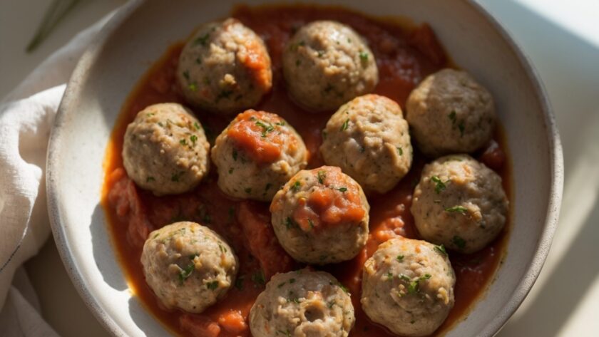 Martha Stewart-Inspired Turkey Meatballs ready to serve