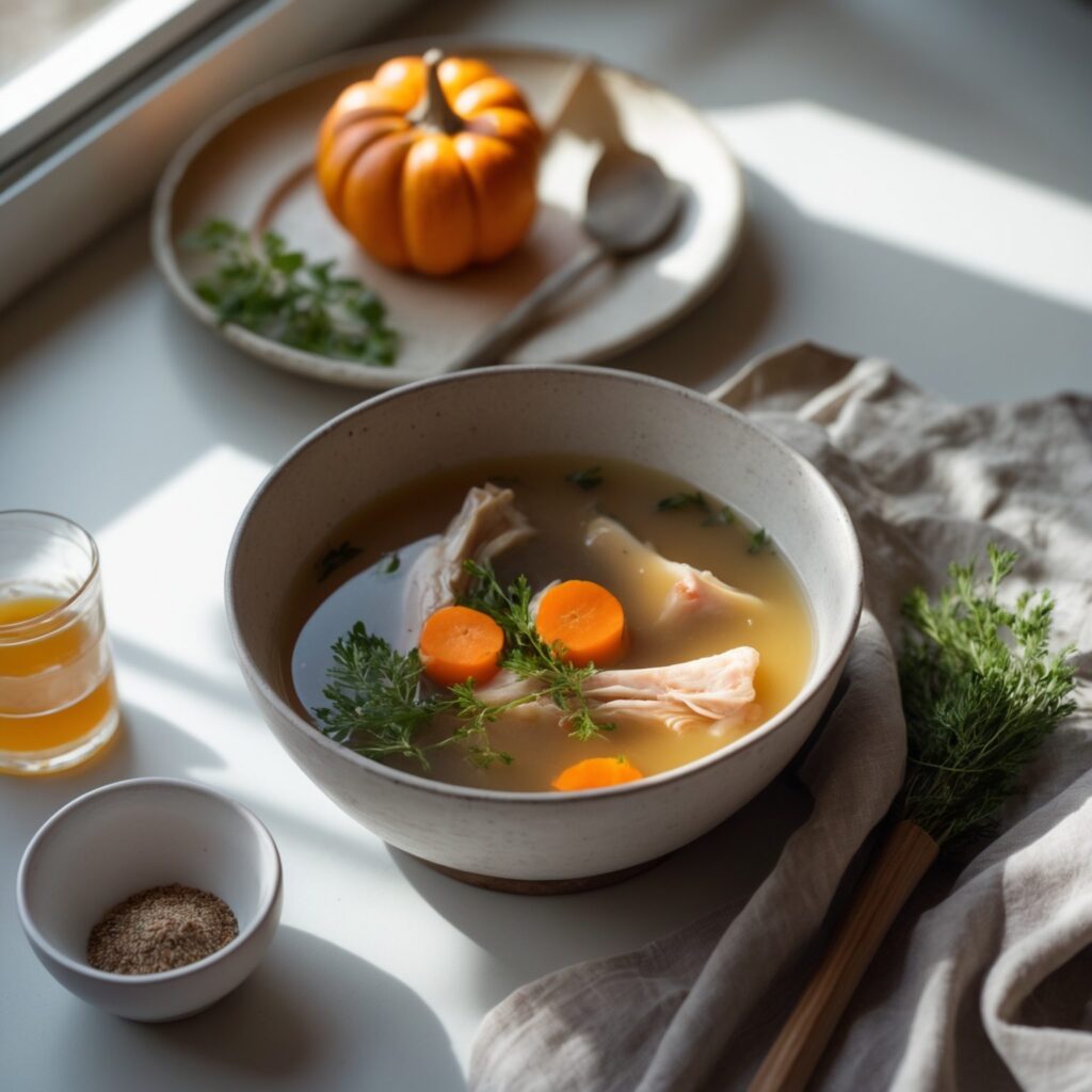 Martha Stewart-Inspired Turkey Stock ready to serve