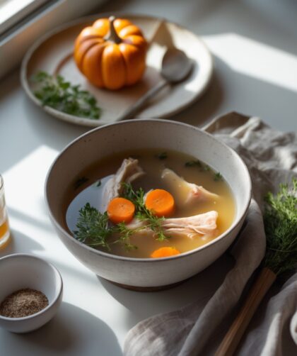 Martha Stewart-Inspired Turkey Stock ready to serve
