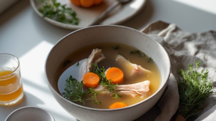 Martha Stewart-Inspired Turkey Stock ready to serve