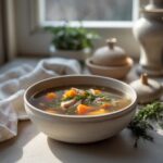 Close-up of Martha Stewart-Inspired Turkey Stock showing its texture