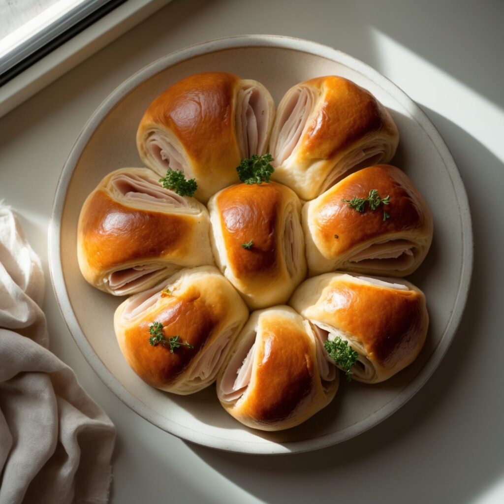 Martha Stewart-Inspired Turkey Tail Rolls ready to serve