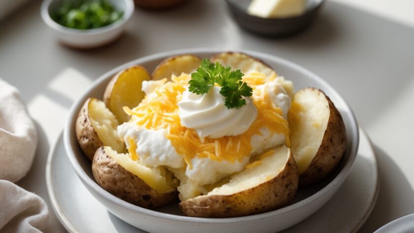 Martha Stewart-Inspired Twice-Baked Potatoes ready to serve