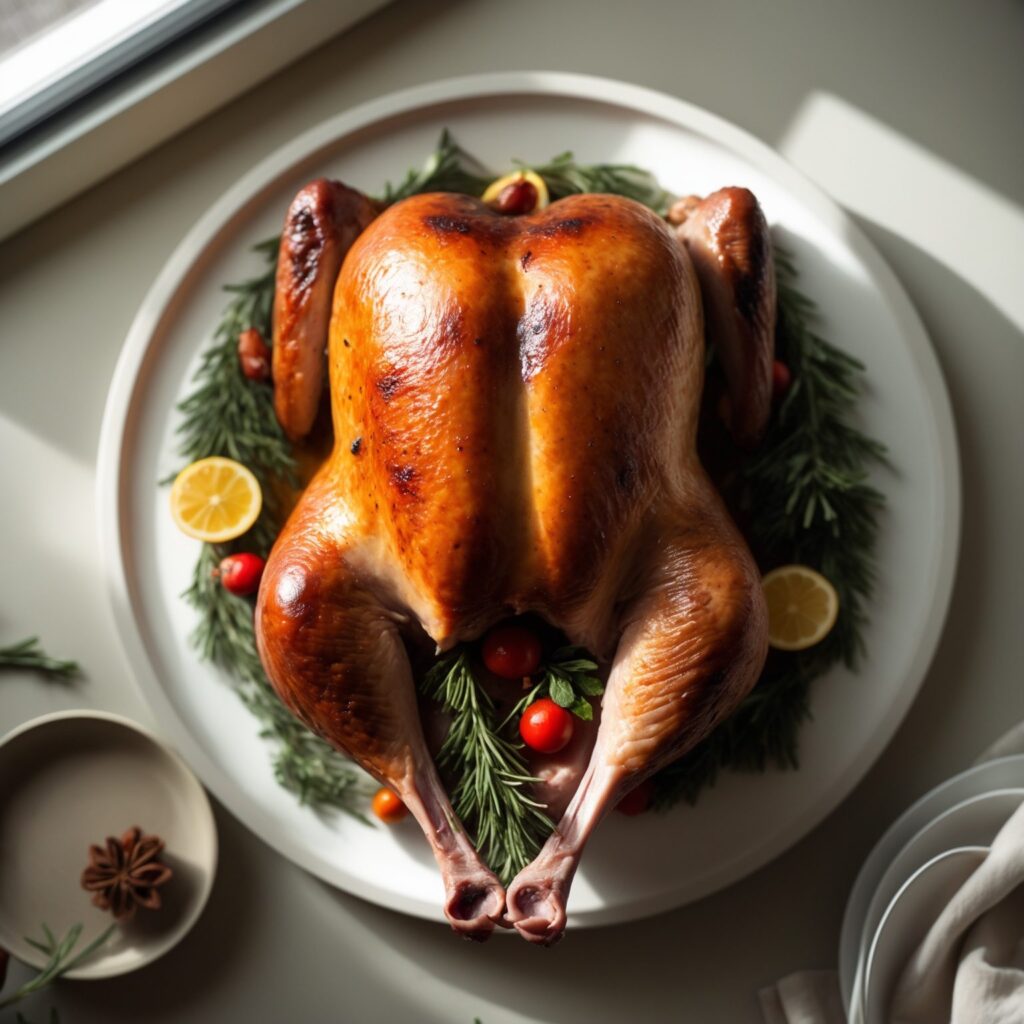 Martha Stewart-Inspired Upside-Down Turkey ready to serve