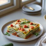 Martha Stewart-Inspired Vegetable Lasagna ready to serve