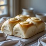 Close-up of Martha Stewart-Inspired Yeast Rolls showing its texture